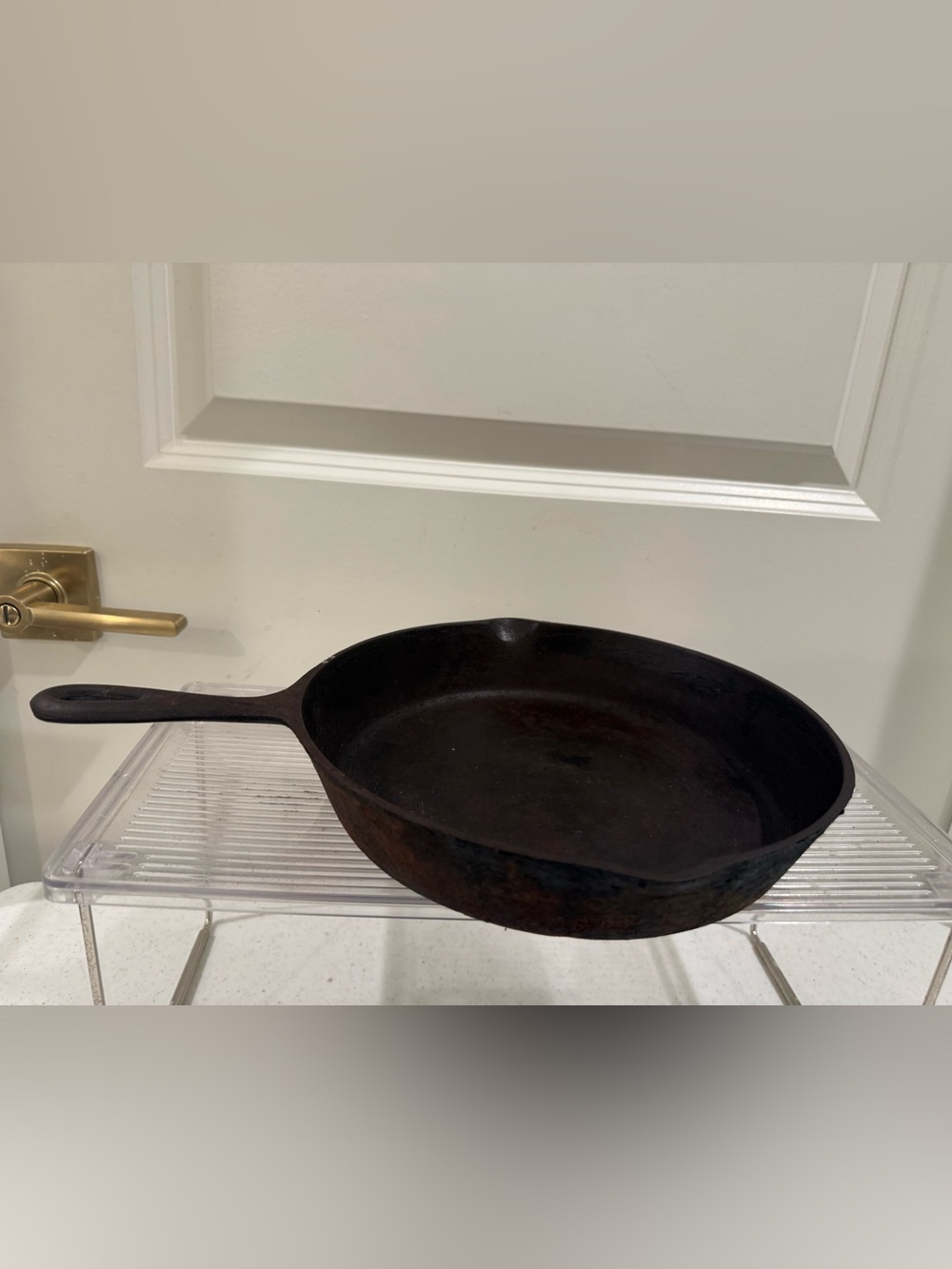 Vintage 10” Cast Iron Skillet - Black Heavy-Duty Pan